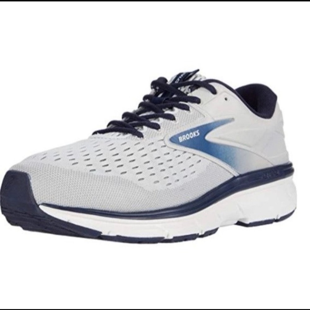 Men's Brooks Dyad 11 Running Shoe, 10.5 Medium. Antarctica/Gray/Peacost